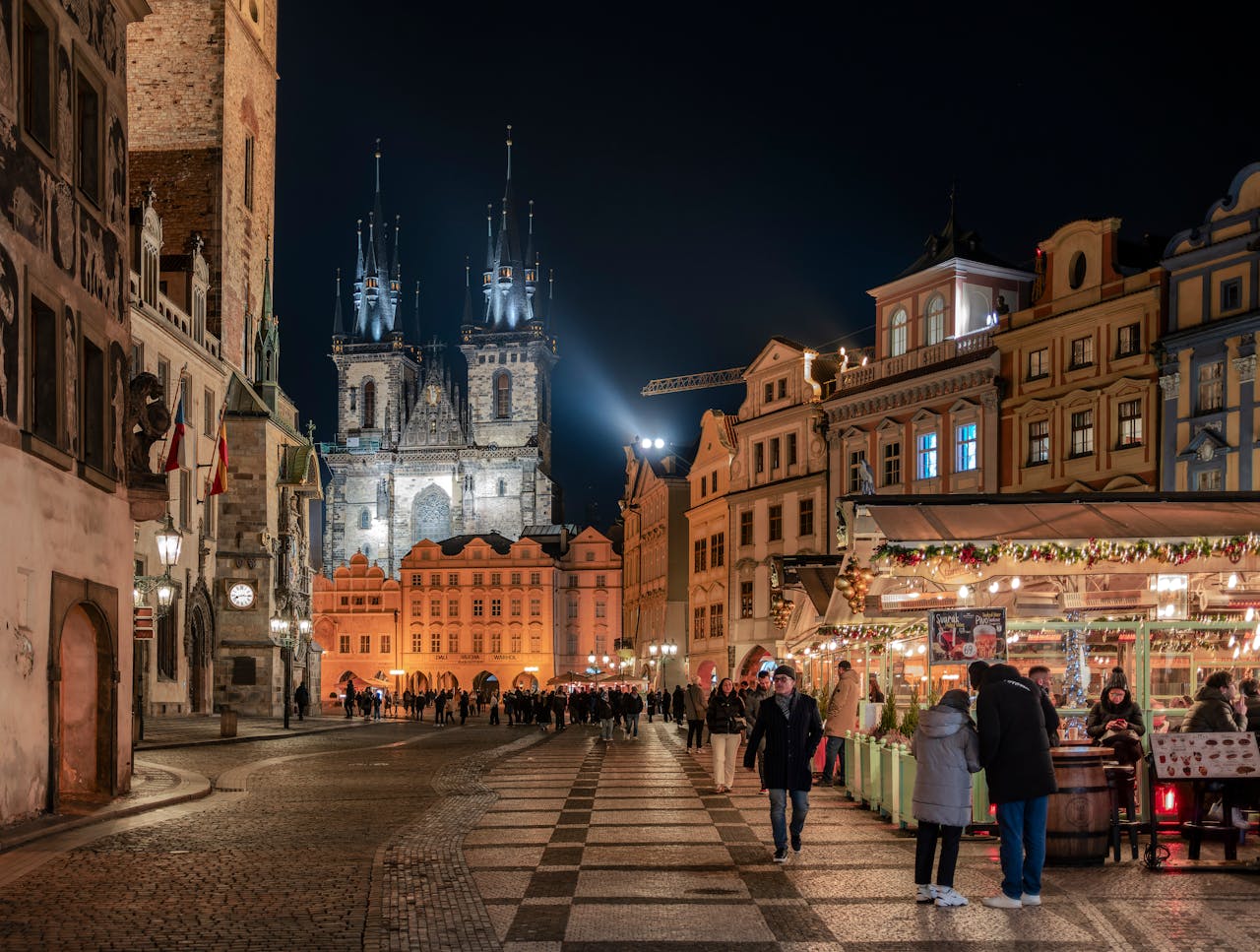 Prague by night